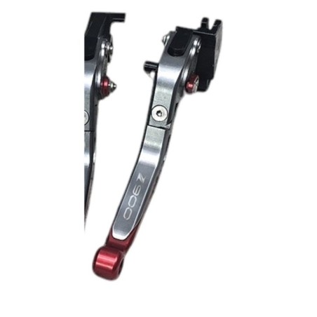 JUEGO MANETAS DE FRENO ALUMINIO ROJO Y GRIS KAWASAKI Z900E 2020-2024
