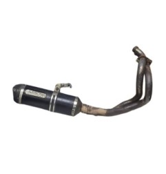 ESCAPE DE ALUMINIO NEGRO CON FONDO DE CARBONO ARROW ALL DARK RACE-TECH ER6N 2012-2016 KAWASAKI ER6N 2012-2016